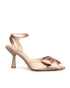 Zapatilla Nude Satín Ankle Strap Moño 334704